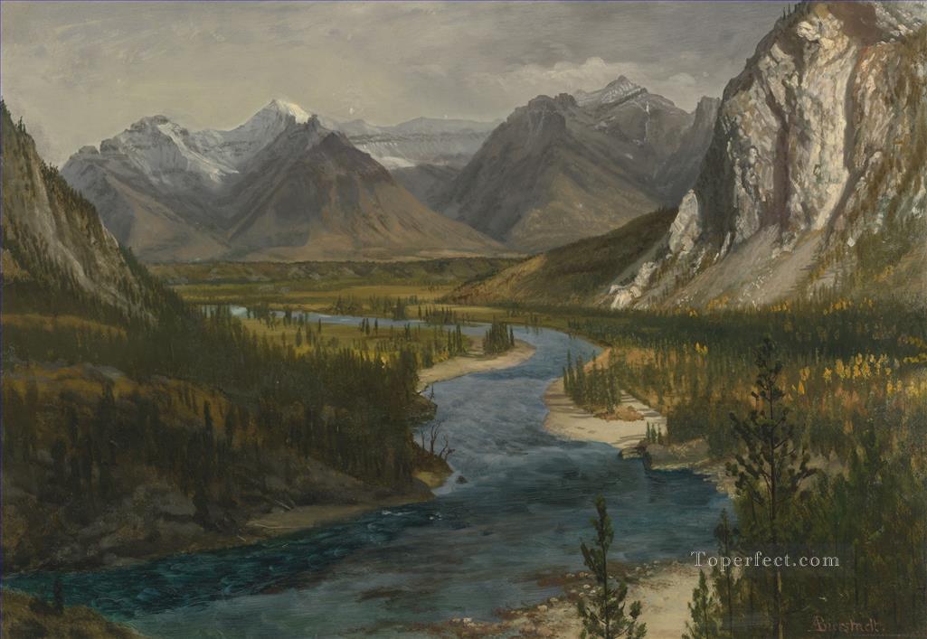 BOW RIVER VALLEY CANADIAN ROCKIES American Albert Bierstadt Oil Paintings